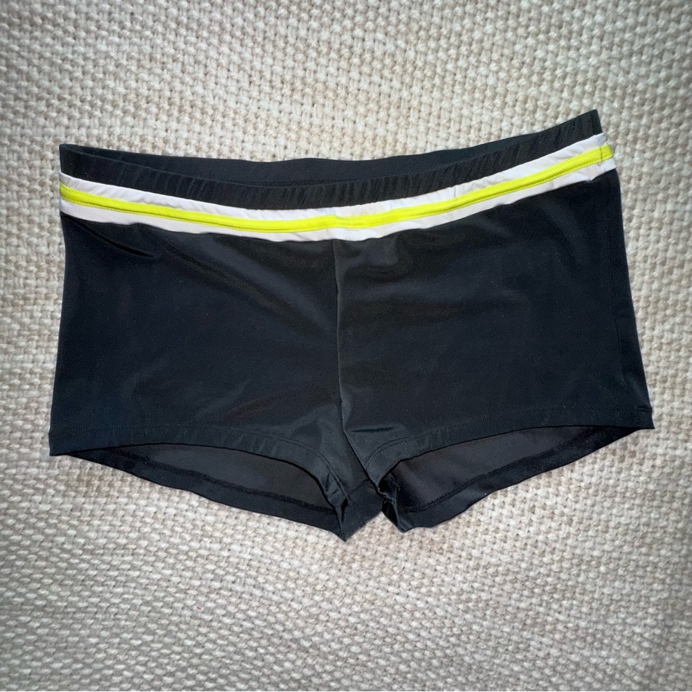 South Point Black Women's Shorts with Yellow Stripe size 12